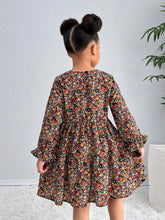 Young Girl Urban Chic Ditsy Floral Long Sleeve Woven Dress, NOVA Store